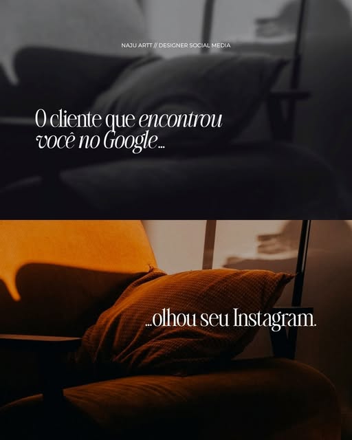 Peça de social media com tipografia editorial